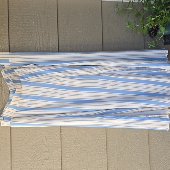 Torrid Lizzie Crinkle Gauze Button Up Stripe Skirt Maxi Set New 2x 3x - Picture 15 of 16